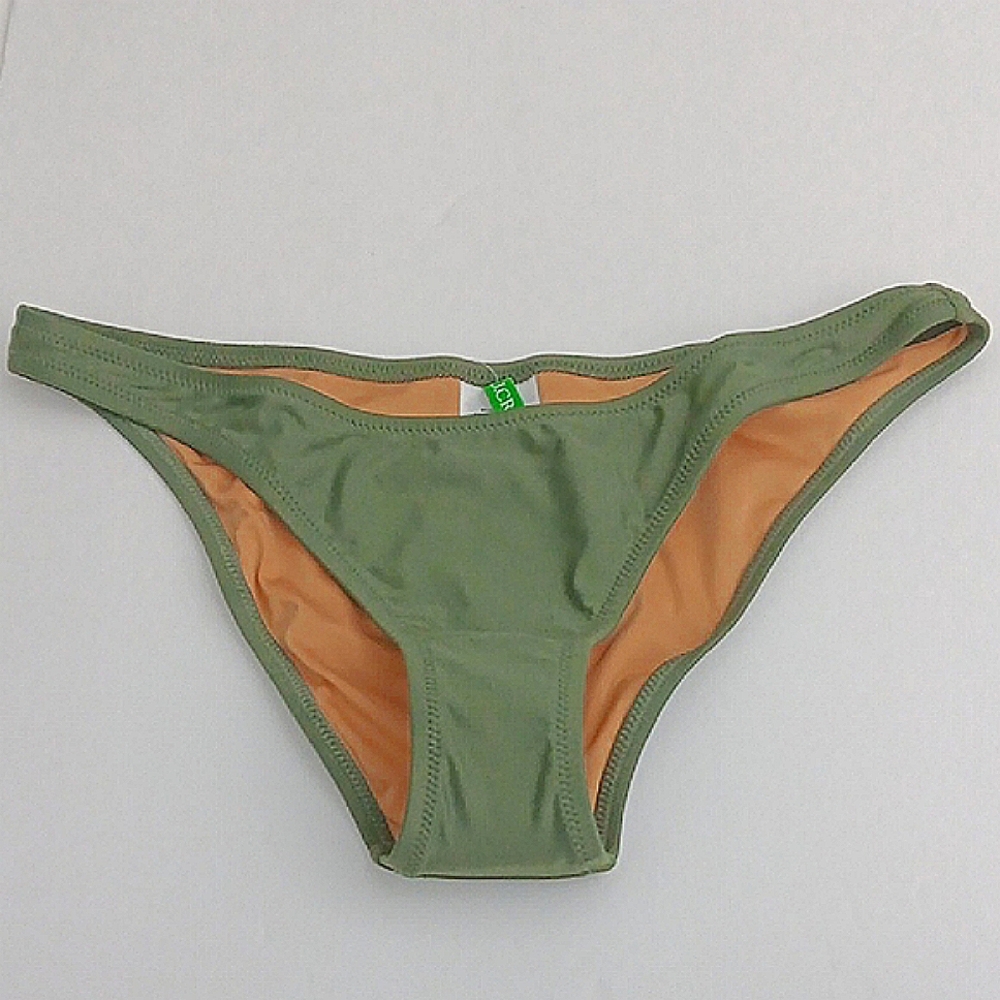 J Crew Green Women's Heritage 1989 High Leg‎ Bikini Bottom Swimwear NEW
